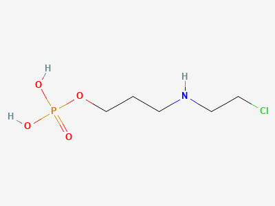 3-[(2-chloroethyl)amino]propyl dihydrogen phosphate Structure