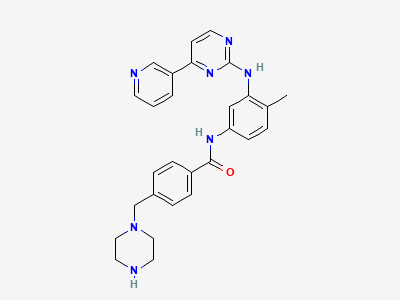 N-[4-methyl-3-[[4-(pyridin-3-yl)pyrimidin-2-yl]amino]phenyl]-4-(piperazin-1-ylmethyl)benzamide (desmethylimatinib) Structure