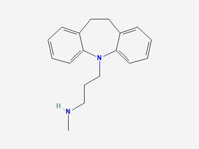 3-(10,11-dihydro-5H-dibenzo[b,f]azepin-5-yl)-N-methylpropan-1-amine (desipramine) Structure