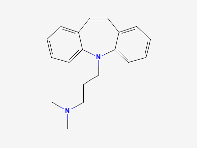 3-(5H-dibenzo[b,f]azepin-5-yl)-N,N-dimethylpropan-1-amine (depramine) Structure