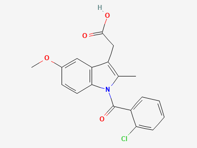 [1-(2-chlorobenzoyl)-5-methoxy-2-methyl-1H-indol-3-yl]acetic acid Structure