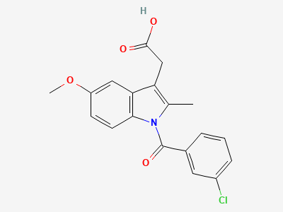 [1-(3-chlorobenzoyl)-5-methoxy-2-methyl-1H-indol-3-yl]acetic acid Structure