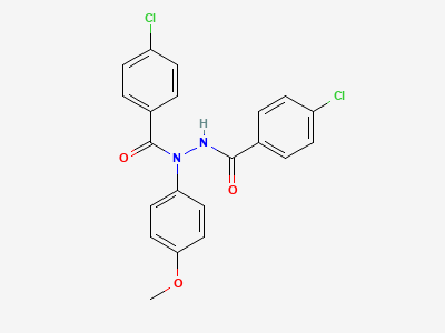 4-chloro-N'-(4-chlorobenzoyl)-N-(4-methoxyphenyl)-benzohydrazide Structure