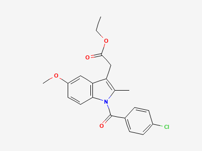 Ethyl [1-(4-chlorobenzoyl)-5-methoxy-2-methyl-1H-indol-3-yl]acetate Structure