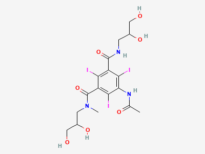 5-(acetylamino)-N,N'-bis(2,3-dihydroxypropyl)-2,4,6-triiodo-N-methylbenzene-1,3-dicarboxamide Structure
