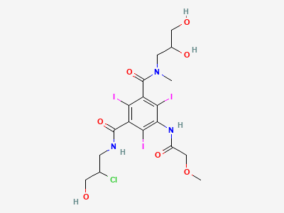 N'-(2-chloro-3-hydroxypropyl)-N-(2,3-dihydroxypropyl)-2,4,6-triiodo-5-[(methoxyacetyl)amino]-N-methylbenzene-1,3-dicarboxamide Structure