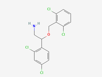 (2RS)-2-(2,4-dichlorophenyl)-2-[(2,6-dichlorophenyl)methoxy]ethan-1-amine Structure