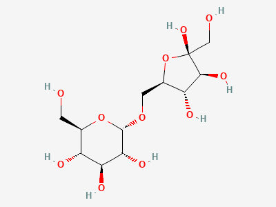 6-O-α-D-glucopyranosyl-β-D-arabino-hex-2-ulofuranose (isomaltulose) Structure