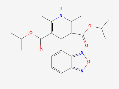 Di(propan-2-yl) 4-(2,1,3-benzoxadiazol-4-yl)-2,6-dimethyl-1,4-dihydropyridine-3,5-dicarboxylate Structure
