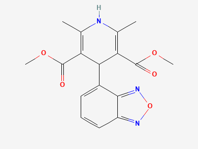 Dimethyl 4-(2,1,3-benzoxadiazol-4-yl)-2,6-dimethyl-1,4-dihydropyridine-3,5-dicarboxylate Structure