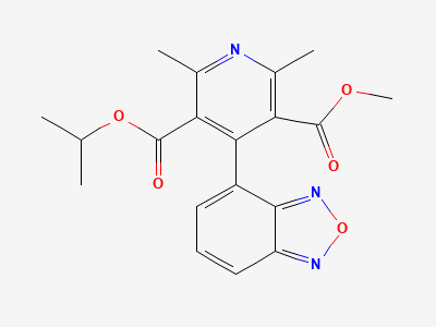 3-methyl 5-(propan-2-yl) 4-(2,1,3-benzoxadiazol-4-yl)-2,6-dimethylpyridine-3,5-dicarboxylate Structure