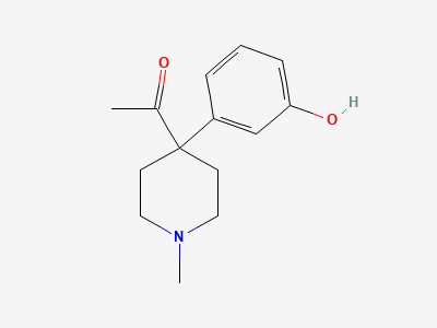 1-[4-(3-hydroxyphenyl)-1-methylpiperidin-4-yl]ethanone Structure