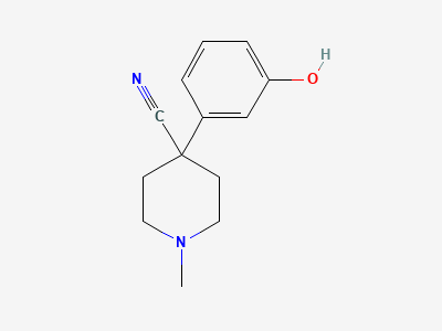 4-(3-hydroxyphenyl)-1-methylpiperidin-4-carbonitrile Structure