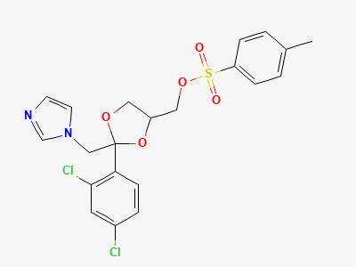 [(2RS,4SR)-2-(2,4-dichlorophenyl)-2-[(1H-imidazol-1-yl)methyl]-1,3-dioxolan-4-yl]methyl 4-methylbenzene-1-sulfonate Structure