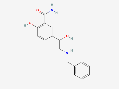 5-[(1RS)-2-(benzylamino)-1-hydroxyethyl]-2-hydroxybenzamide Structure
