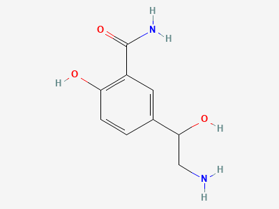 5-[(1RS)-2-amino-1-hydroxyethyl]-2-hydroxybenzamide Structure