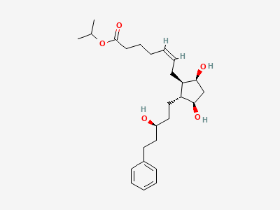 Propan-2-yl (5Z)-7-[(1R,2R,3R,5S)-3,5-dihydroxy-2-[(3S)-3-hydroxy-5-phenylpentyl]cyclopentyl]hept-5-enoate Structure