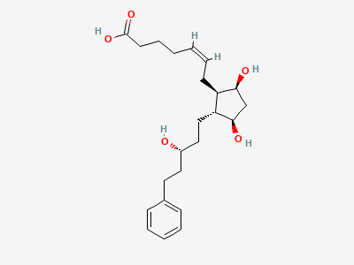 (5Z)-7-[(1R,2R,3R,5S)-3,5-dihydroxy-2-[(3R)-3-hydroxy-5-phenylpentyl]cyclopentyl]hept-5-enoic acid Structure