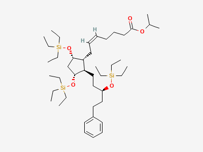 Propan-2-yl (5Z)-7-[(1R,2R,3R,5S)-2-[(3R)-5-phenyl-3-[(triethylsilyl)oxy]pentyl]-3,5-bis[(triethylsilyl)oxy]cyclopentyl]hept-5-enoate Structure
