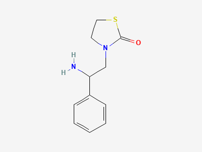 3-[(2RS)-2-amino-2-phenylethyl]thiazolidin-2-one Structure