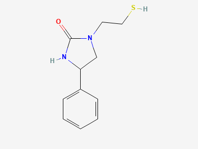 (4RS)-4-phenyl-1-(2-sulfanylethyl)imidazolidin-2-one Structure
