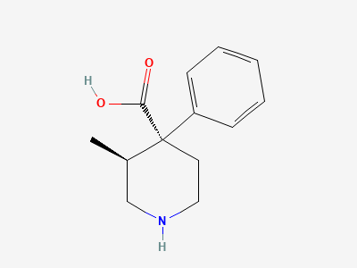 (3S,4R)-3-methyl-4-phenylpiperidine-4-carboxylic acid Structure