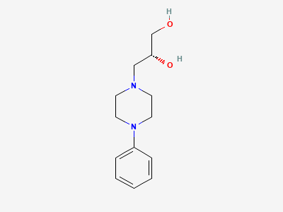 (2R)-3-(4-phenylpiperazin-1-yl)propane-1,2-diol (dextrodropropizine) Structure