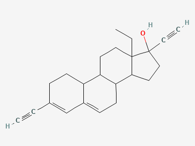 13-ethyl-3-ethynyl-18,19-dinor-17α-pregna-3,5-dien-20-yn-17-ol Structure