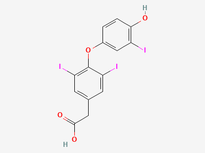 [4-(4-hydroxy-3-iodophenoxy)-3,5-diiodophenyl]acetic acid (triiodothyroacetic acid) Structure