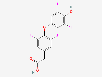 [4-(4-hydroxy-3,5-diiodophenoxy)-3,5-diiodophenyl]-acetic acid (tetraiodothyroacetic acid) Structure