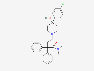 4-[4-(4-chlorophenyl)-4-hydroxypiperidin-1-yl]-N,N-dimethyl-2,2-diphenylbutanamide (loperamide) Structure
