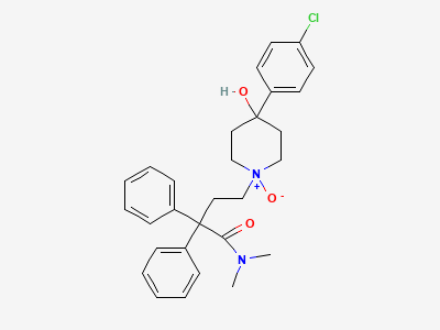 4-[cis-4-(4-chlorophenyl)-4-hydroxy-1-oxidopiperidin-1-yl]-N,N-dimethyl-2,2-diphenylbutanamide Structure