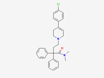 4-[4-(4-chlorophenyl)-3,6-dihydropyridin-1(2H)-yl]-N,N-dimethyl-2,2-diphenylbutanamide Structure