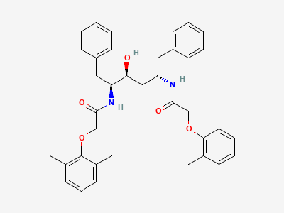 N-[(1S,2S,4S)-1-benzyl-4-[[2-(2,6-dimethylphenoxy)-acetyl]amino]-2-hydroxy-5-phenylpentyl]-2-(2,6-dimethylphenoxy)acetamide Structure
