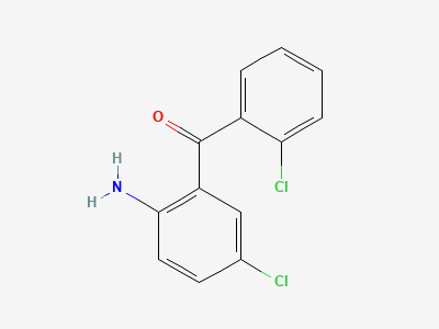 (2-amino-5-chlorophenyl)(2-chlorophenyl)methanone Structure