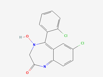 7-chloro-5-(2-chlorophenyl)-1,3-dihydro-2H-1,4-benzodiazepin-2-one 4-oxide Structure
