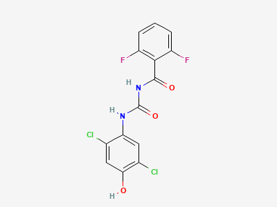N-[(2,5-dichloro-4-hydroxyphenyl)carbamoyl]-2,6-difluorobenzamide Structure