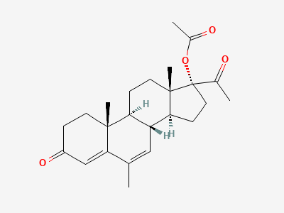 6-methyl-3,20-dioxopregna-4,6-dien-17-yl acetate (megestrol acetate) Structure