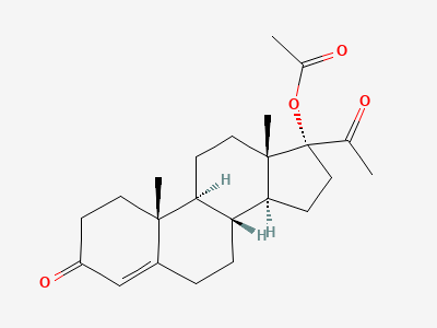 3,20-dioxopregn-4-en-17-yl acetate (hydroxyprogesterone acetate) Structure