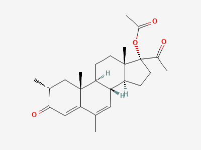 2α,6-dimethyl-3,20-dioxopregna-4,6-dien-17-yl acetate Structure