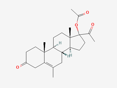 6-methyl-3,20-dioxopregn-5-en-17-yl acetate Structure