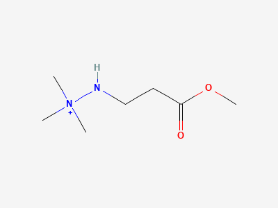 2-(3-methoxy-3-oxopropyl)-1,1,1-trimethylhydrazin-1-ium Structure