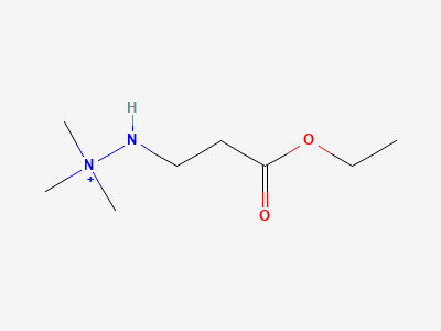 2-(3-ethoxy-3-oxopropyl)-1,1,1-trimethylhydrazin-1-ium Structure