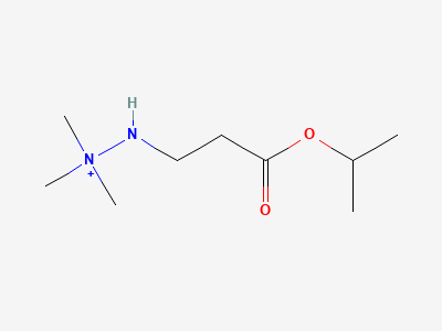 1,1,1-trimethyl-2-[3-(1-methylethoxy)-3-oxopropyl]hydrazin-1-ium Structure