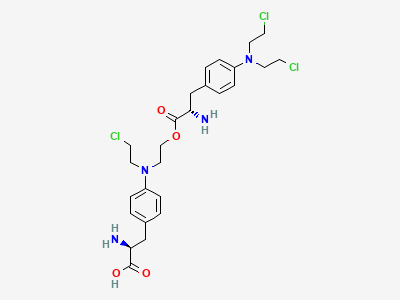 4-[[2-[[4-[bis(2-chloroethyl)amino]-L-phenylalanyl]-oxy]ethyl](2-chloroethyl)amino]-L-phenylalanine (melphalan dimer) Structure