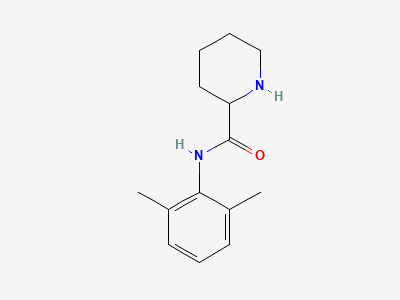 (2RS)-N-(2,6-dimethylphenyl)piperidine-2-carboxamide Structure