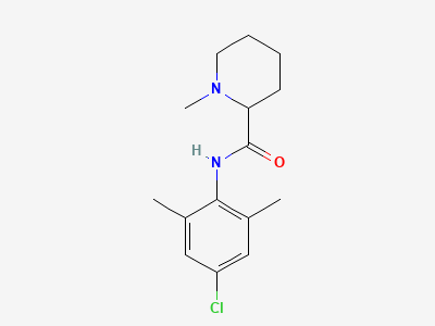 (2RS)-N-(4-chloro-2,6-dimethylphenyl)-1-methylpiperidine-2-carboxamide Structure