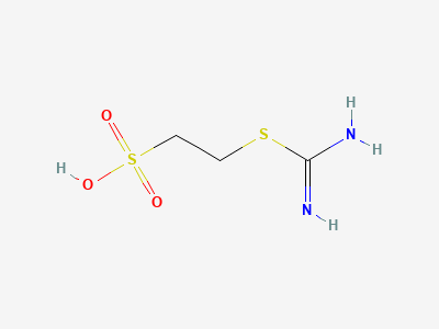 2-(carbamimidoylsulfanyl)ethanesulfonic acid Structure
