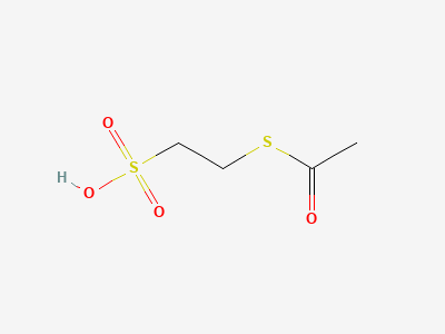 2-(acetylsulfanyl)ethanesulfonic acid Structure