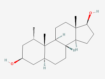 1α-methyl-5α-androstane-3β,17β-diol Structure